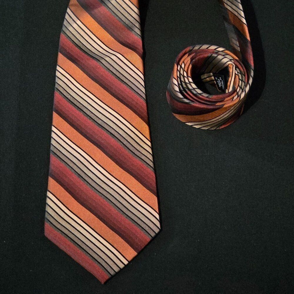 Arrow Brand Silk Neck Tie Striped Multi-Color Classic Tie‎